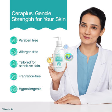 Venusia Ceraplus Lotion for Dry Skin - 5 Essential Ceramides for Deep moisturization & barrier repair I With Oat oil & oat extract,Hyaluronic Acid I Fragrance free body lotion I100ml